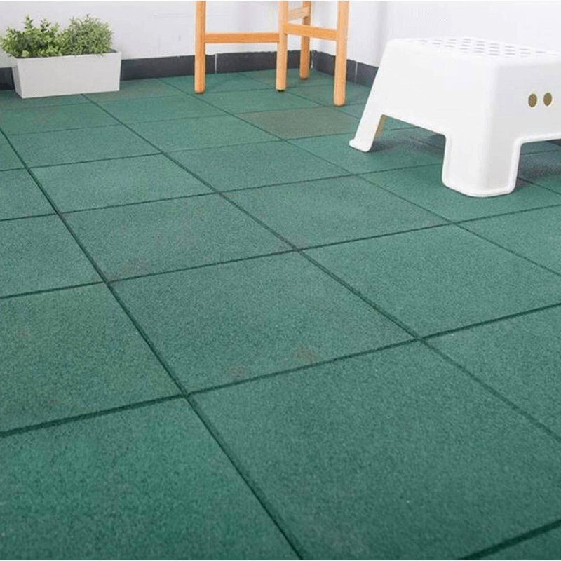 Outdoor Rubber Playground Tile - Green (2)