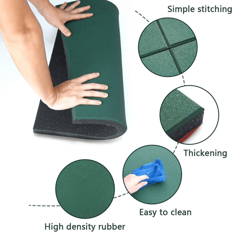 Outdoor Rubber Playground Tile - Green (4)