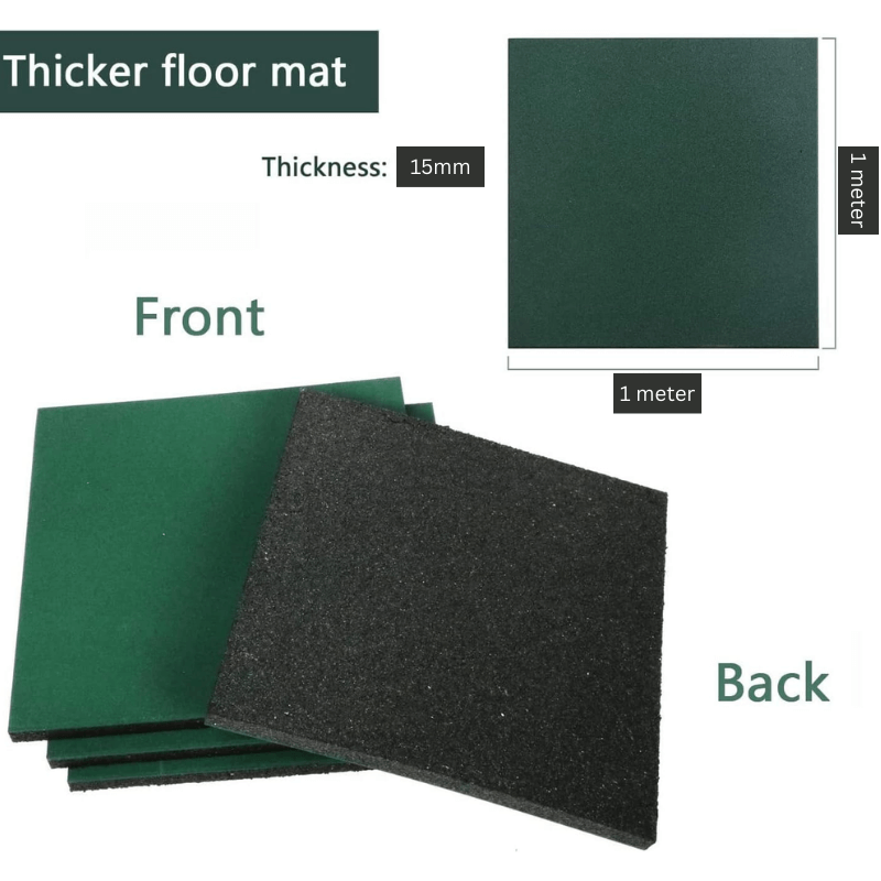 Outdoor Rubber Playground Tile - Green (7)