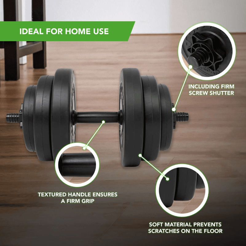 Tunturi 15kg Vinyl Dumbbell Set (3)